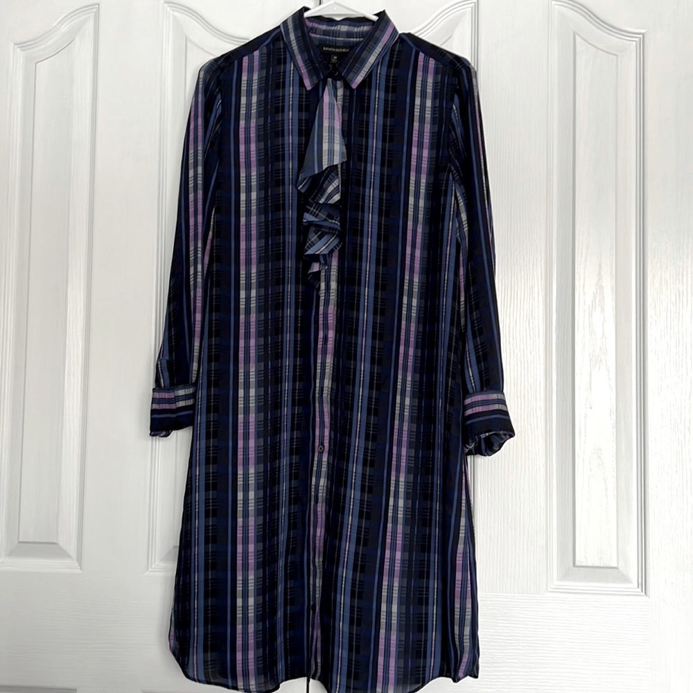 NWT Banana Republic Long Sleeve Shirt Dress Sz Med